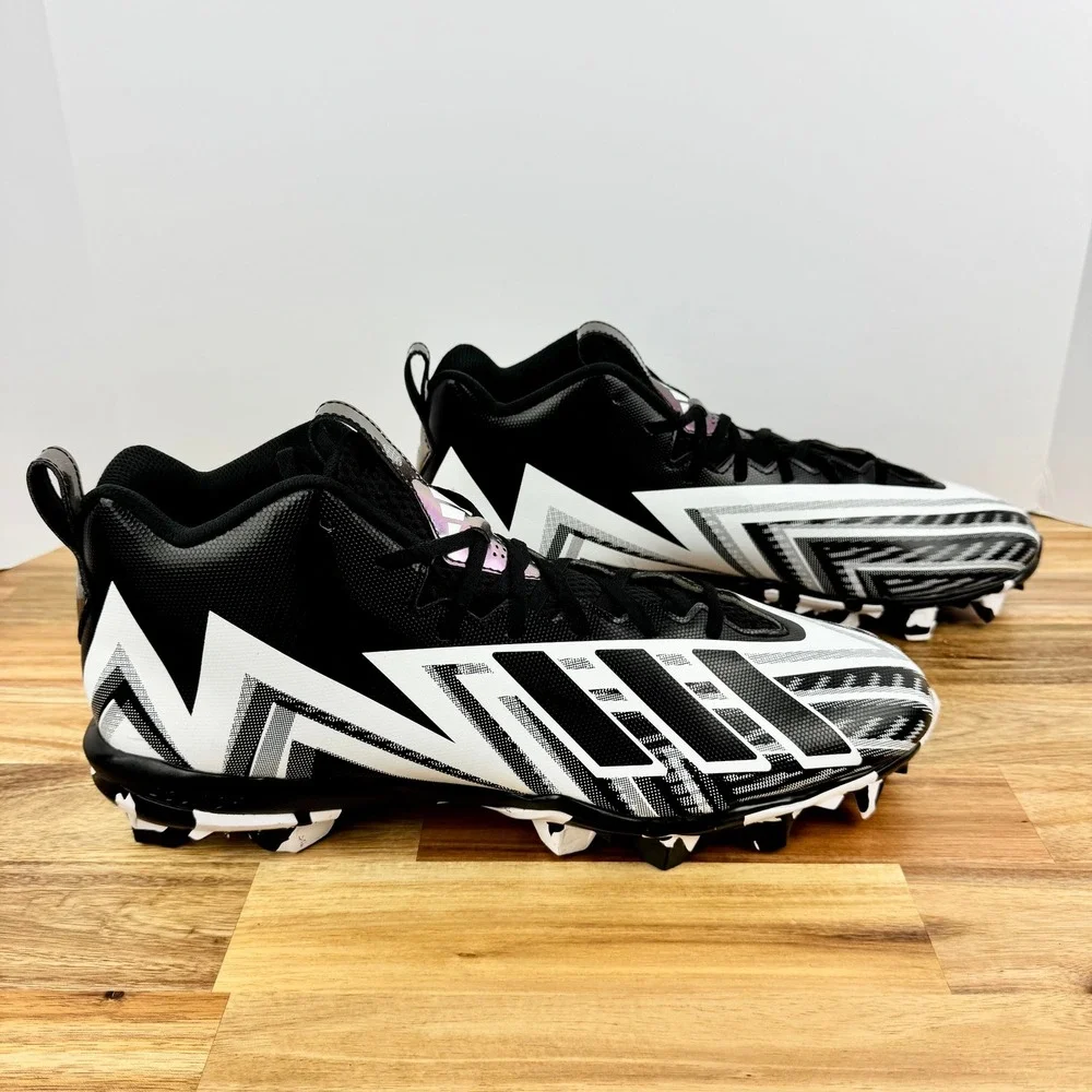 Adidas Freak Spark Football MD 23 Cleats Black White Iridescent Mens 15 - Picture 6 of 10
